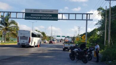 Por paro de transportistas activan dispositivo de seguridad en vía de acceso al aeropuerto de Cancún