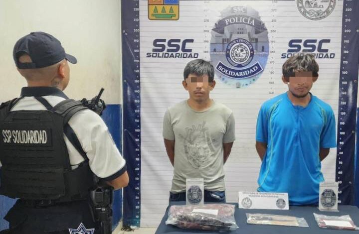 Detenidos dos hombres por robo en Playa del Carmen