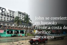 John se convierte en huracán frente a costa del Pacífico mexicano