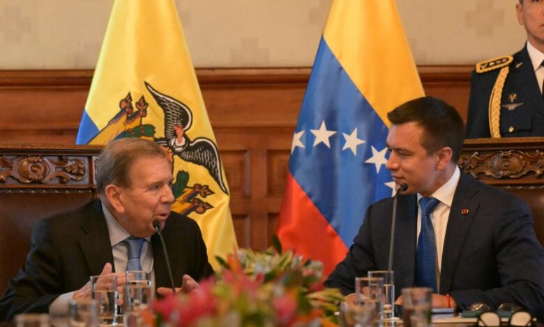 Edmundo González se reunió con el presidente Daniel Noboa en Ecuador