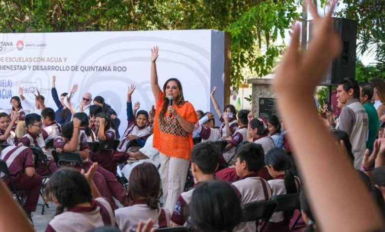 Con “Escuelas con Agua”, se cierran brechas de desigualdad para el bienestar de alumnos de instituciones públicas: Mara Lezama