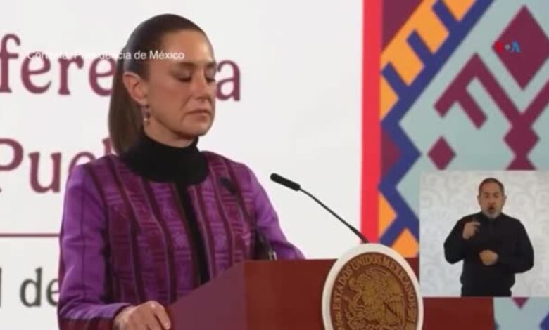 Presidenta de México reacciona a designación de cárteles como organizaciones terroristas por EEUU