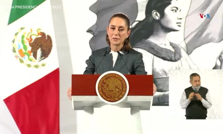 "Tenemos plan A, plan B y plan C" ante aranceles de EEUU, pero "vamos a esperar": presidenta de México